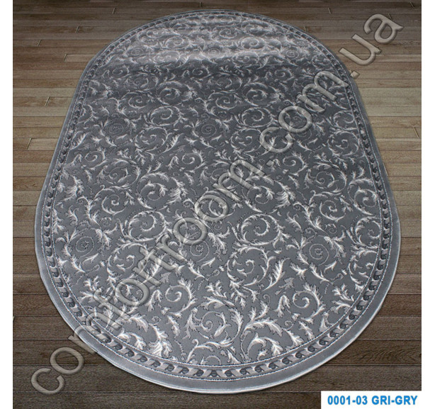 Килим Safir 0001-03 gri ov - Фото 1